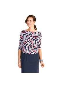 HERMANN LANGE Collection, Damen, Midikleid Ohne Taschen in 2 -teiliger Optik, marine-koralle, N-Gr, 48 - N-Gr, marine-koralle, Elegantes Kleid von 