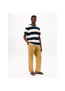 Tommy Hilfiger, Damen, Pantolette &raquo;CORPORATE TEXTURED POOL SLIDE&laquo; , Strandmode, Schlupfschuh, Poolslide mit farbigen Streifen, dunkelblau, 41, 