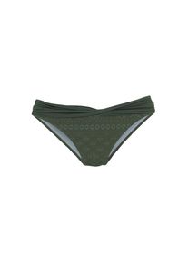 Lascana, Damen, Bikini-Hose &raquo;Omara&laquo; aus recycelten Material, oliv, 36 - N-Gr, Modische Strukturware