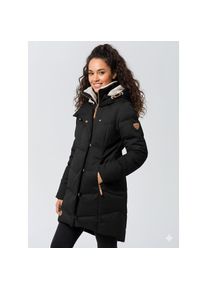 Ragwear, Damen, Funktionsparka &raquo;PAVLA O&laquo; mit Kapuze, BLACK, XL, BLACK, Vegan, von PETA verifizierte lange Pufferjacke von Ragwear