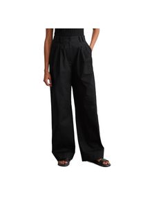 Marc O'Polo Marc O'Polo, Damen, Bundfaltenhose weit, aus Twill, Allrounder, black, N-Gr, 36 - N-Gr, black, Stoffhose von Marc O'Polo