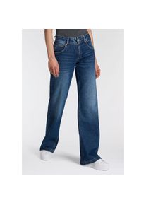 Herrlicher, Damen, 5-Pocket-Jeans &raquo;Edna Denim&laquo; Flared Fit mit mittlerer Leibh&ouml;he, real blue, L&auml;nge 30, 28 - L&auml;nge 30, real blue, Jeans von Herrlicher