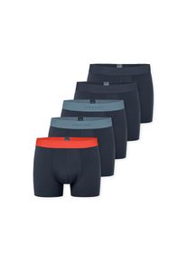 Schiesser, Herren, Boxershorts &raquo;95/5 Multipacks&laquo; 5er Pack, ohne Eingriff, angenehm weich, 901-graublau, rot, dunkelblau, 5, 901-graublau, rot, 