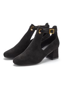 Lascana, Damen, Stiefelette Stiefel, Boots mit Blockabsatz und besonders softer Innensohle VEGAN, schwarz, 37, Mit gepolsterter Innensohle f&uuml;r einen 