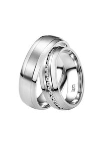 DOOSTI, Damen, Trauring &raquo;Schmuck Geschenk Edelstahl Trauring Ehering Partnerring LIEBE&laquo; Made in Germany - wahlweise mit oder ohne Zirkonia, 