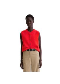 Marc O'Polo Marc O'Polo, Damen, Strickweste slim fit, aus weichem Wolle-Mix, Bright Red, M, Bright Red, Modische Weste von Marc O'Polo