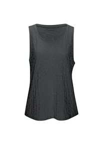 active by Lascana LASCANA ACTIVE, Damen, Funktionstop Leo-Optik mit weitem Armausschnitt, schwarz, XS (32/34), schwarz, Performance Top in Ausbrenner Optik