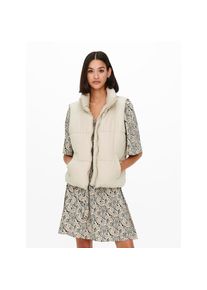 Jacqueline de Yong JDY, Damen, Steppweste &raquo;NEWERICA SHORT WAISTCOAT OTW NOOS&laquo;, Moonbeam Detail:SILVER ZIPPER, XS, Moonbeam Detail:SILVER ZIPPER, Kurze Pufferweste von 