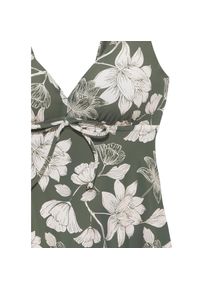 s.Oliver, Damen, B&uuml;gel-Tankini-Top &raquo;Lady&laquo; mit floralem Design, oliv-creme, 46 - Cup C, Modischer Blumendruck