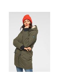 Polarino, Damen, Funktionsparka mit Kapuze Atmungsaktiv, winddicht, wasserdicht. Wassers&auml;ule 3000mm, khaki, 42, khaki, Wetterfester, wattierter 