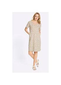 Classic Basics, Damen, Sommerkleid &raquo;Kleid&laquo;, beige-ecru-bedruckt, Normalgr&ouml;&szlig;en, 40 - Normalgr&ouml;&szlig;en, beige-ecru-bedruckt, praktische Taschen