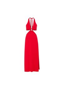 LSCN by LASCANA, Damen, Neckholderkleid mit Cut-outs, cherry-red, 42 - N-Gr, Extratiefer Ausschnitt mit Ringdetail