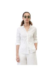 Marc O'Polo Marc O'Polo, Damen, Hemdbluse &raquo;Blouse, kent collar, long sleeved, slim fit, classic style, &laquo;, white, 40, white, Bluse von Marc O`Polo