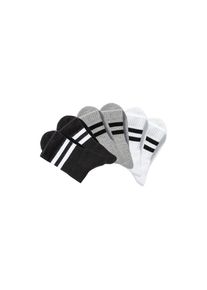 H.I.S. H.I.S, Damen, Sportsocken Packung, 6 Paar tlg. klassische Tennissocken mit Streifen, 2x schwarz, 2x grau meliert, 2x wei&szlig;, 39-42, Klassische 