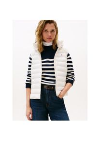 Tommy Hilfiger, Damen, Steppweste &raquo;LW PADDED SLIM VEST&laquo; leicht gl&auml;nzende Oberfl&auml;che, Ivory Silk, XXL (44), Ivory Silk, Steppweste von Tommy Hilfiger 