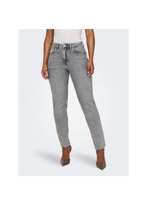 Only, Damen, High-waist-Jeans &raquo;ONLEMILY HW STR ANK DNM NAS027 NOOS&laquo;, Medium Grey Denim, 31 - L&auml;nge 32, Kn&ouml;chellange Straight Fit Jeans von Only