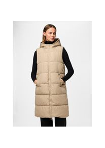 Pieces, Damen, Steppweste &raquo;PCBEE NEW LONG PUFFER VEST NOOS BC&laquo;, Silver Mink, L, Pufferweste von Pieces