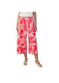 s.Oliver BLACK LABEL, Damen, Stoffhose Sommerhose mit All-Over Print und Stuktur, fuchsia white, 48 - N-Gr, Hose von s.Oliver BLACK LABEL