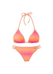 Buffalo, Damen, Triangel-Bikini mit Farbverlauf, pink-orange, 38 - Cup A/B, Modische Lochstickerei mit Farbverlauf