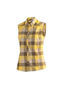 Maier Sports, Damen, Funktionsbluse &raquo;Sana sleeveless&laquo; &auml;rmellose Damen Bluse, atmungsaktive Karobluse, zartgelb, 40, Karierte, &auml;rmellose Bluse f&uuml;r 