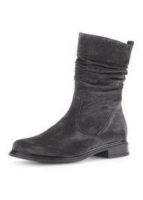 Gabor, Damen, Stiefel &raquo;Genua&laquo; , Blockabsatz, Kurzstiefel, mit Innenrei&szlig;verschluss, dunkelgrau, 38, dunkelgrau, Kurzstiefel mit gerafftem slochy-Schaft