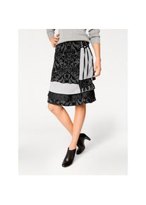 Heine, Damen, Stufenrock, schwarz, 44, In leicht ausgestellter Form