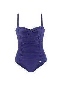 Lascana, Damen, Badeanzug &raquo;Saphir&laquo; mit Raffungen und Shaping-Effekt, blau, 40 - Cup B, Klassisches Design