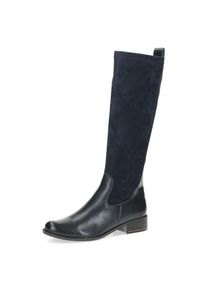 Caprice, Damen, Stiefel , Blockabsatz, Langschaftstiefel, Businessstiefel, bequeme Weite, dunkelblau, 39, dunkelblau, Stiefel mit langem Innen-