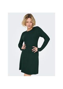 Only, Damen, Minikleid &raquo;ONLMISTY LIFE LS O-NECK RIB DRES EX KNT&laquo; Viskosemischung, regular fit, Rundhals, Pine Grove, N-Gr, XL - N-Gr, Pine Grove, 