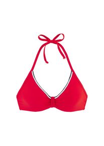 s.Oliver, Damen, B&uuml;gel-Bikini-Top &raquo;Junis&laquo; mit geflochtenen Details, rot, 38 - Cup B, Aktuelle Unis mit Kordeldetails