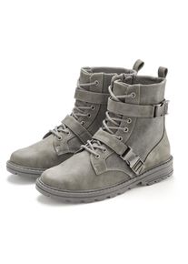 Vivance, Damen, Stiefelette &raquo;Stiefel, Boots&laquo; mit modischen Zierschnallen VEGAN, grau, 36, grau, Modische Boots mit Zierschnallen f&uuml;r einen besonders 