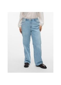 Vero Moda Curve, Damen, High-waist-Jeans &raquo;VMCTESSA HR WIDE J RA339 GA CUR NOOS&laquo;, Light Blue Denim, 50 - L&auml;nge 32, Wide Fit Jeans von Vero Moda Curve