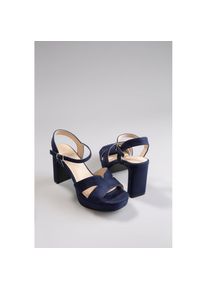 Aniston SHOES, Damen, High-Heel-Sandalette Sommerschuh, Abendsandale, Plateau - NEUE KOLLEKTION, dunkelblau, 41, dunkelblau, Sommerliche Sandalette 