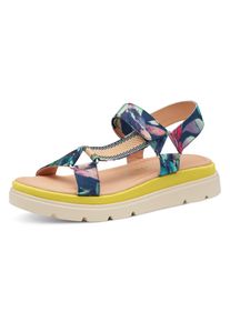 Tamaris, Damen, Riemchensandale , Plateau, Sommerschuh, Sandalette mit Touch It-Ausstattung, blau kombiniert, 38, Sommerliche Sandale im Trekking-Look