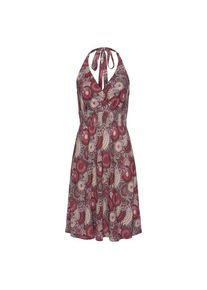 Lascana, Damen, Neckholderkleid mit Alloverprint und V-Ausschnitt, Sommerkleid, Strandkleid, lila-bedruckt, 36 - N-Gr, &Uuml;berlappender V-Ausschnitt