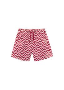 s.Oliver, Herren, Badeshorts &raquo;Jeason&laquo; im Wellendesign, rot bedruckt, M - N-Gr, Modischer Allover-Print