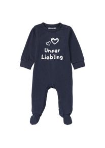 Kidsworld, Unisex, Schlafoverall &raquo;Baby-Schlafanzug, Unser Liebling - NEUE KOLLEKTION&laquo; aus Bio-Baumwolle, marine, 50/56 - N-Gr, Schlafanzug von 