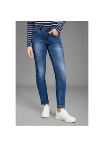 Kangaroos, Damen, Relax-fit-Jeans &raquo;RELAX-FIT HIGH WAIST&laquo; kn&ouml;chelfreie Schnittform, krempelbare Beinabschl&uuml;sse, dark blue u, 32 - N-Gr, Relax-fit-Jeans