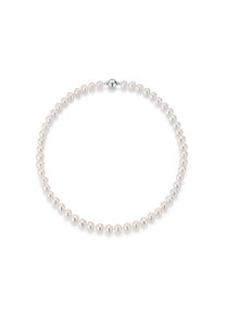 Firetti, Damen, Perlenkette &raquo;Schmuck Geschenk Halsschmuck Halskette Perle&laquo; mit S&uuml;&szlig;wasserzuchtperle, silberfarben-wei&szlig;, 50, Sch&ouml;ner Halsschmuck f&uuml;r 