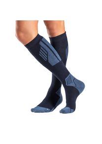 H.I.S. H.I.S, Damen, Skistr&uuml;mpfe Packung, 2 Stk. tlg. mit bequemem Vollfrottee, 1x marine/ jeans meliert, 1x jeans meliert/ marine, 39-42, 1x marine/ jeans 