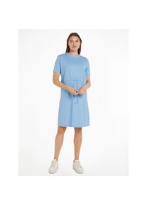 Tommy Hilfiger, Damen, Shirtkleid &raquo;1985 REG MINI CORP TEE DRSS SS&laquo; mit Schriftzug, Vessel Blue, N-Gr, XL (42) - N-Gr, Vessel Blue, Hergestellt aus 100