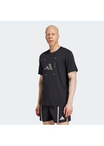 adidas Performance, Herren, T-Shirt &raquo;M BOX LOGO G T&laquo; Trainingsshirt mit CLIMACOOL, Logo mit Camoprint, Black, M, Black, Dieses Trainingsshirt bietet 