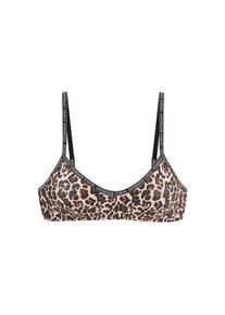 Copenhagen Studios, Damen, Bustier-Bikini-Top &raquo;Leody&laquo; Mit trendigem Animalprint, braun-bedruckt, 40 - Cup A/B, Animalprint und kontrastfarbenes Logo 