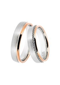 DOOSTI, Damen, Trauring &raquo;Schmuck Geschenk Silber 925 Trauring Ehering Partnerring LIEBE&laquo; Made in Germany - wahlweise mit oder ohne Zirkonia, 