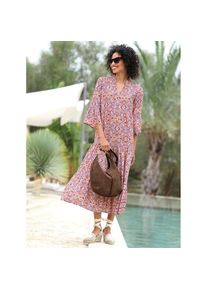 Heine, Damen, Druckkleid &raquo;Druck-Kleid&laquo;, ecru-ros&eacute;-bedruckt, Normalgr&ouml;&szlig;en, 44 - Normalgr&ouml;&szlig;en, ecru-ros&eacute;-bedruckt, gewebte Qualit&auml;t