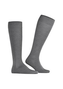 Falke, Herren, Kniestr&uuml;mpfe &raquo;ClimaWool&laquo; aus klimaregulierender Wolle-Lyocell Mischung atmungsaktiv, light greymel., 47-48, light greymel., 
