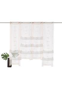 Weckbrodt-Gardinen Weckbrodt, Scheibengardine &raquo;Selina&laquo; Stangendurchzug 1 Stk. tlg. Hochraff, Gardine, Voile, echte Stickerei, transparent, Store, terra/champagner, Voile