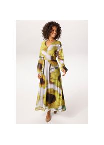 Aniston CASUAL, Damen, Maxikleid mit gro&szlig;fl&auml;chigen Sonnenblumen bedruckt - NEUE KOLLEKTION, moosgr&uuml;n-hellgrau-schwarz-dunkelbraun-gr&uuml;n-braun-gelb-