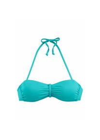 Buffalo, Damen, Bandeau-Bikini-Top &raquo;Happy&laquo; mit geflochtenem Detail, t&uuml;rkis, 34 - Cup A/B, Mit herausnehmbaren Cups