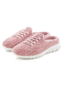 Vivance, Damen, Hausschuh &raquo;Sneaker&laquo; Slipper, Pantoffel, Pantolette, Clog VEGAN, rose, 41, rose, Sneaker zum Reinschl&uuml;pfen in leicht melierter Optik